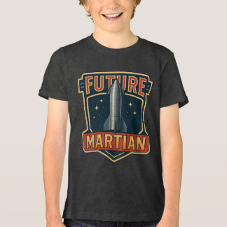 Future Martian Black Basic T-Shirt Tri-Blend Shirt
