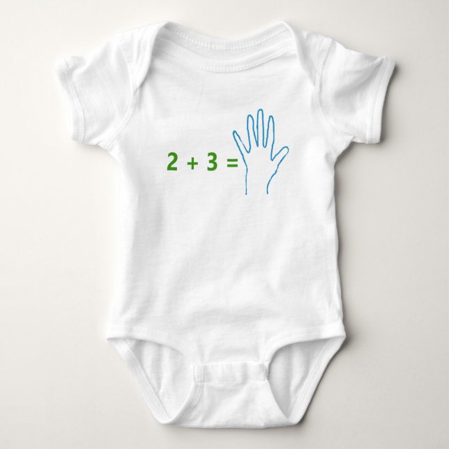 "Future Mathematician" Humorous, basic math Baby Bodysuit (Front)