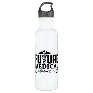 Future Medical Coder Coding Assistant Programmer Stainless Steel Water Bottle