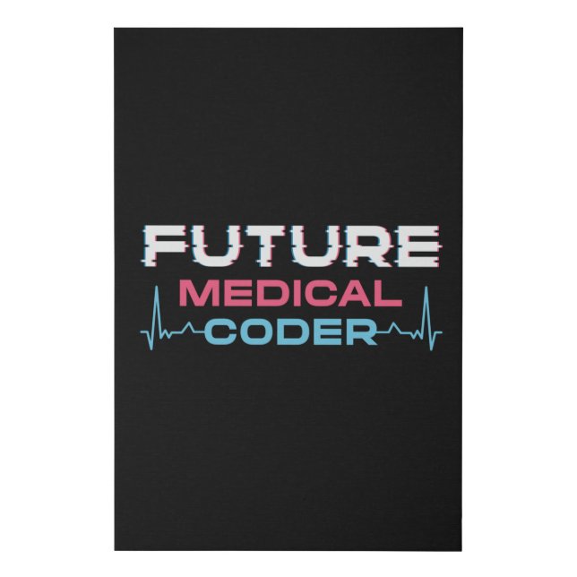 Future Medical Coder Coding ICD Coder Programmer Faux Canvas Print (Front)