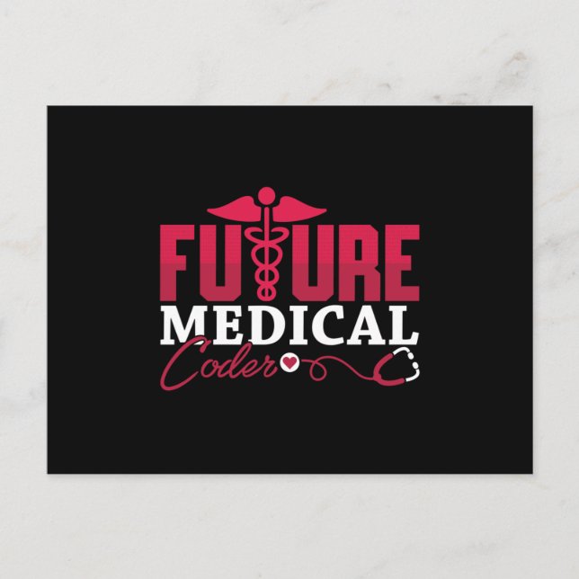 Future Medical Coder ICD Coding Programmer Gift Postcard (Front)