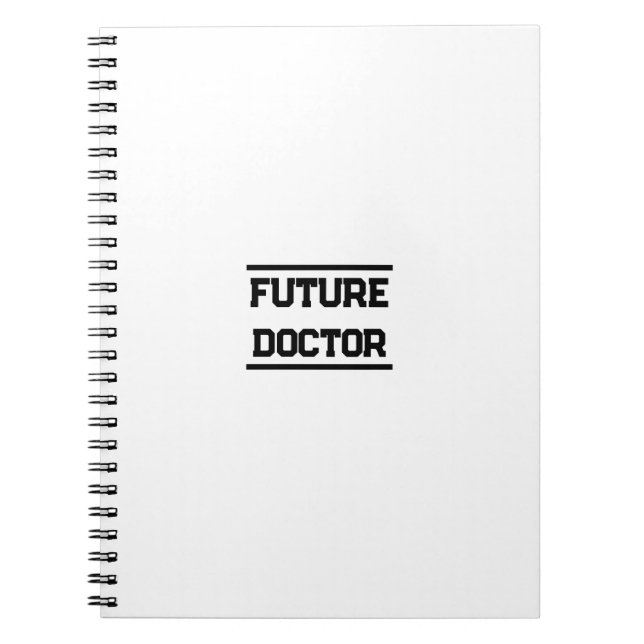 Future Medical Title Minimal Text Design Notebook (Front)