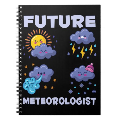 Future Meteorologist Boys Girls Weather Watcher Notebook