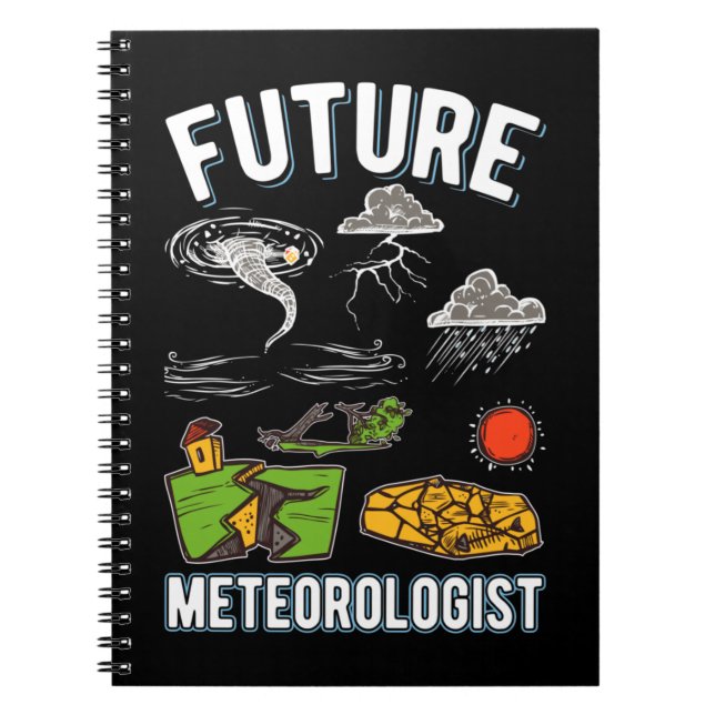 Future Meteorologist Boys Girls Weather Watcher Notebook (Front)