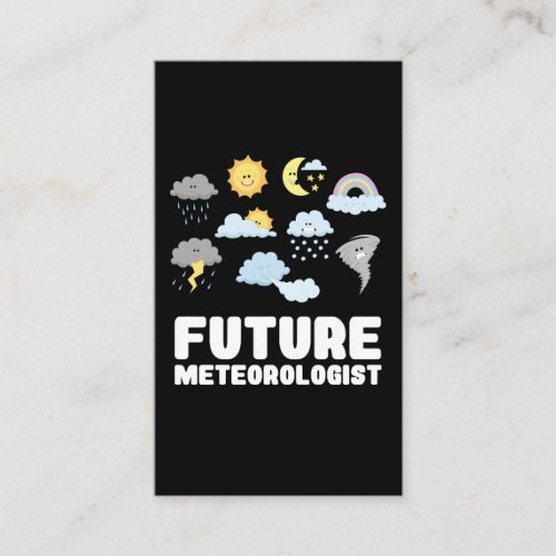 Future Meteorologist Children Weather Watcher Fore Business Card