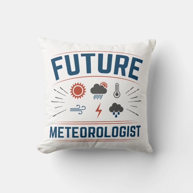 Future Meteorologist Throw Pillow (Front)
