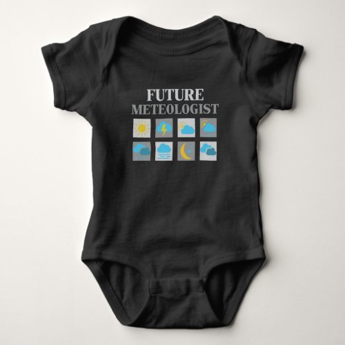 Future Meteorologist Weather Forecast Icons Baby Bodysuit