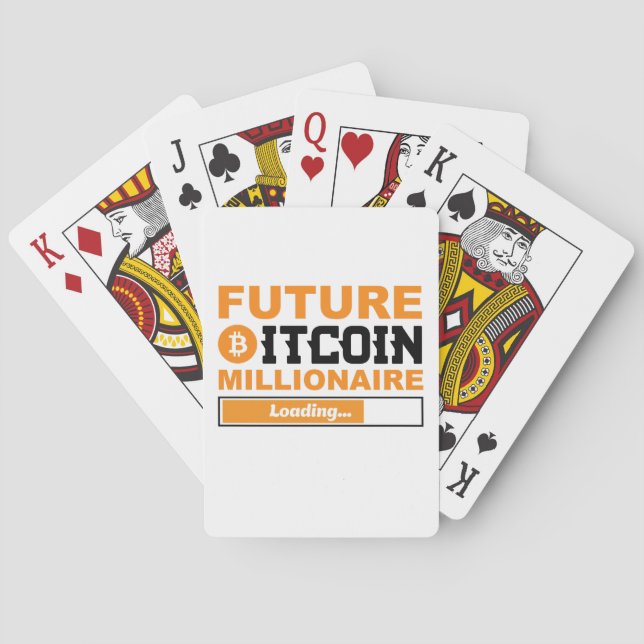Future Millionaire Bitcoin Humor Cryptocurrency  Poker Cards (Back)