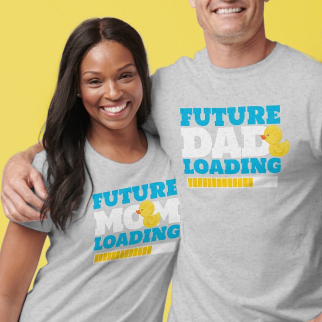 Future Mom Loading Rubber Duck T-Shirt (Future Parent Loading Baby Shower T-Shirt (Unisex) Mom to Be)