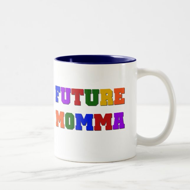 Future Momma Tshirts and Gifts Two-Tone Coffee Mug (Right)
