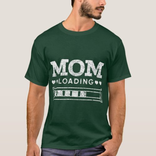 Future Mommy Mom Loading Pregnancy Announcement Pr T_Shirt