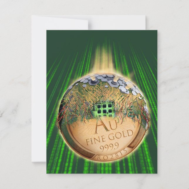 Future Money - Cryptocurrency, digital money Note Card (Front)