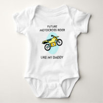 DADDY/'S RIDING BUDDY BABY T SHIRT INFANT DIRT BIKE NUMBER PLATE MOTOCROSS MOTO