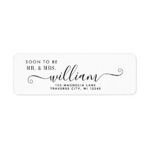 Future Mr and Mrs Address Label