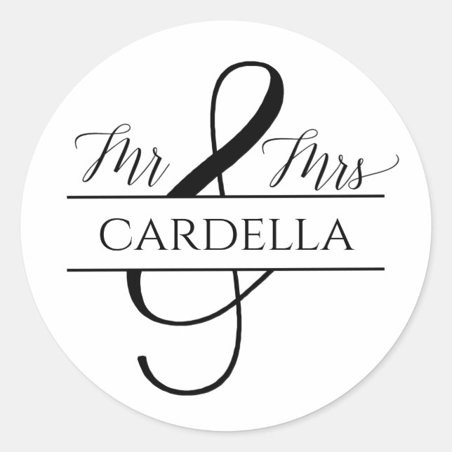 Future Mr and Mrs Classic Round Sticker (Front)