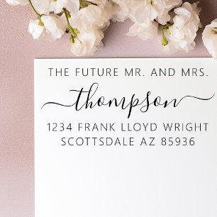 Future Mr and Mrs Custom Wedding Return Address Self-inking Stamp