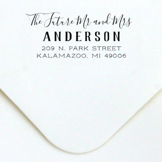 Future Mr and Mrs Engagement Return Address Self-inking Stamp