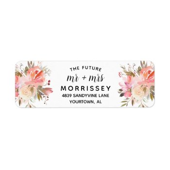 Future Mr And Mrs Return Address Labels Wedding by autumnandpine at Zazzle