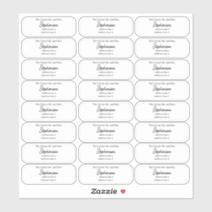 Future Mr and Mrs Return Address Transparent  Sticker