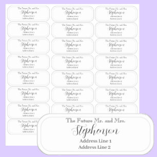Future Mr and Mrs Return Address Transparent Sticker