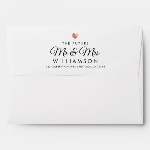 Future Mr and Mrs Rose Gold Engagement Party Envelope