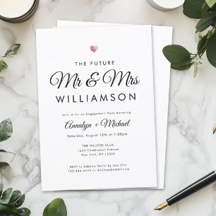 Future Mr and Mrs Rose Gold Engagement Party Invitation