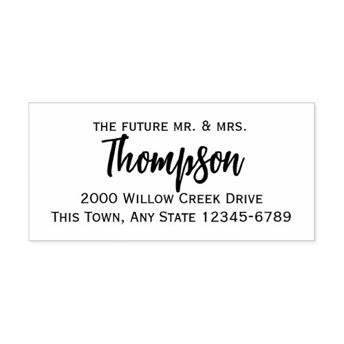 Future Mr and Mrs RSVP return address Self_inkin Self_inking Stamp