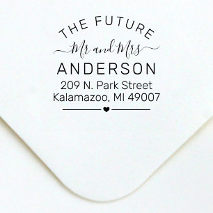 Future Mr and Mrs Square Return Address Self-inking Stamp