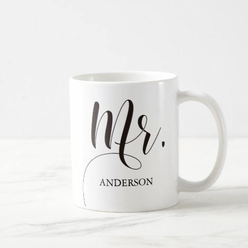 Future Mr MrsCalligraphy Personalized Coffee Mug