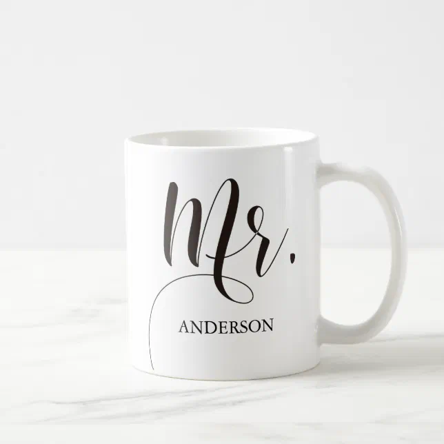 Future Mr. Mrs.Calligraphy Personalized Coffee Mug | Zazzle