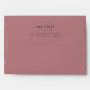 Future Mr Mrs Dusty Rose Return Address Envelope