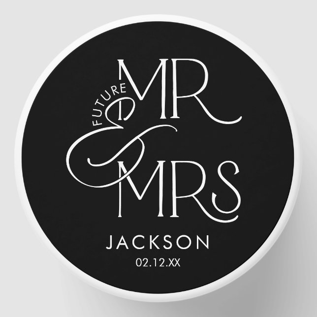 Future Mr & Mrs Engagement Mini Candle Favors (Front)