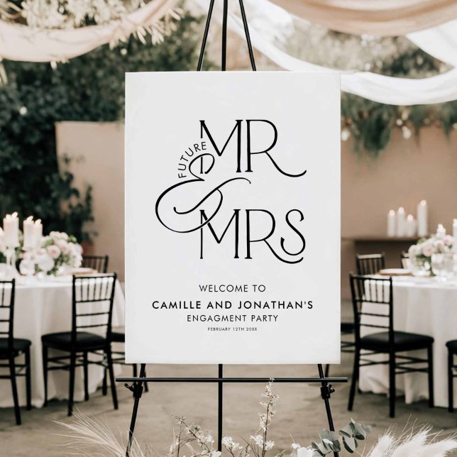 Future Mr & Mrs Engagement Party Welcome Sign (Future Mr and Mrs Engagement party welcome sign
)
