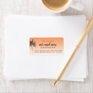 Future Mr Mrs Orange Beach Wedding Return Address Label