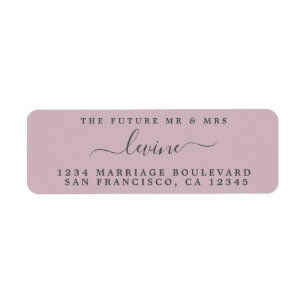 Future Mr Mrs Pastel Purple Wedding Return Address Label