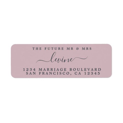 Future Mr Mrs Pastel Purple Wedding Return Address Label