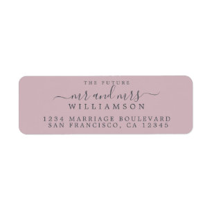 Future Mr Mrs Pastel Purple Wedding Return Address Label