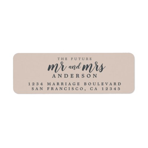 Future Mr Mrs Pastel Purple Wedding Return Address Label