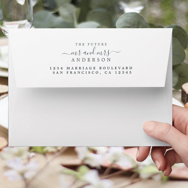 Future Mr Mrs Return Address Envelope (Creator Uploaded)