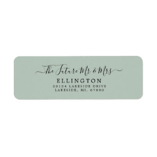 Future Mr & Mrs Sage Wedding Return Address  Label