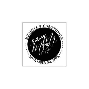 Future Mr Mrs save the date couples wedding Rubber Stamp