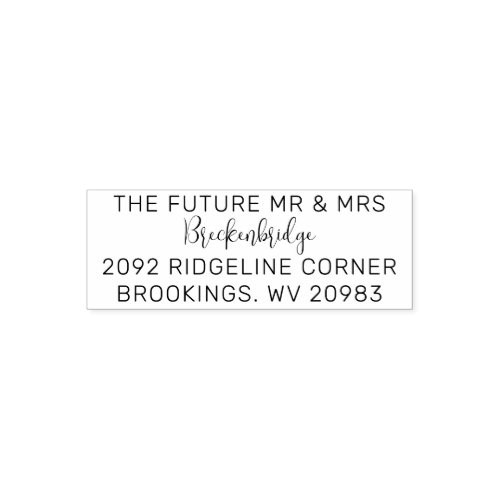  Future Mr Mrs Script Couples Return Address Self_inking Stamp