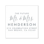 Future Mr & Mrs Script Modern Name Return Address Self-inking Stamp ...