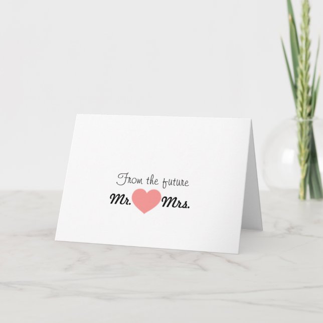 Future Mr. & Mrs. Thank you note Card (Front)