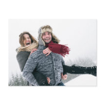 Future Mr & Mrs Winter Tree Snow Blue Watercolor |