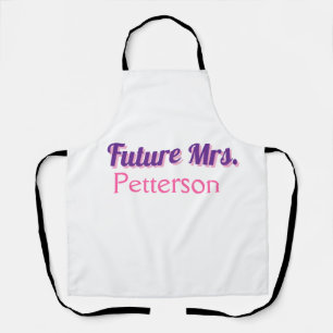 Future Mrs add namebride wedding bachelorette part Apron