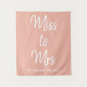 Future Mrs Backdrop Peach Bridal Shower Photobooth
