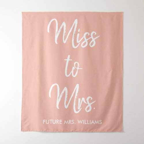 Future Mrs Backdrop Peach Bridal Shower Photobooth