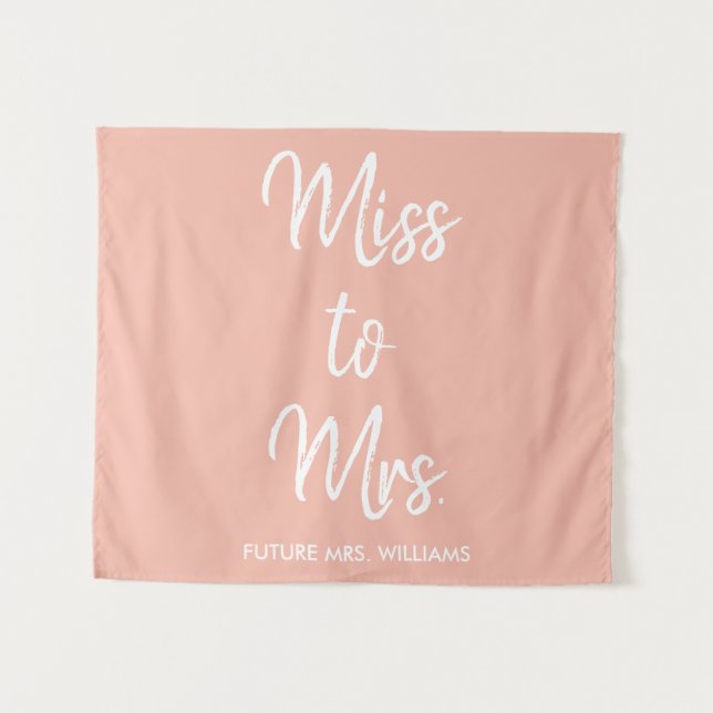 Future Mrs Backdrop Peach Bridal Shower Photobooth (Front (Horizontal))