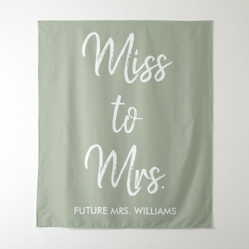 Future Mrs Backdrop Sage Bridal Shower Photo Booth